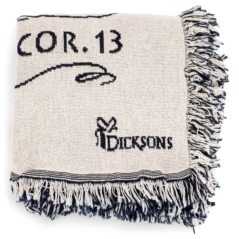 Dicksons Wedding Anniversary 1 Corinthians 13 White 48 x 68 All Cotton Tapestry Throw Blanket - Image 5